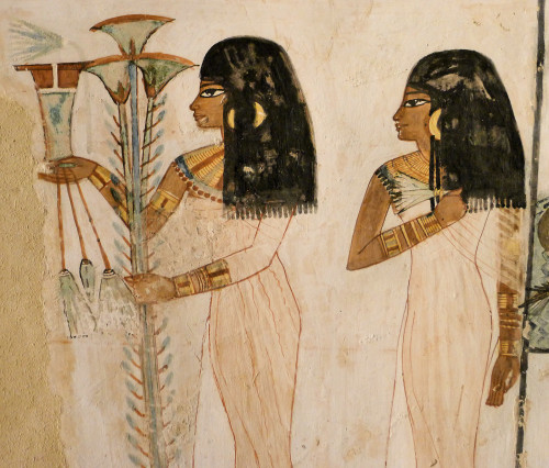 jeannepompadour:Mural from the tomb of Menna, who was Scribe of the Fields of the Lord of the Two La