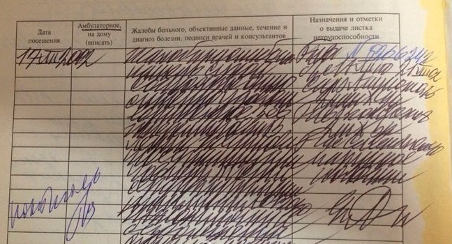 sweet-bitsy:  join-they-said:  Russian medical record written in cursive  ARE YOU