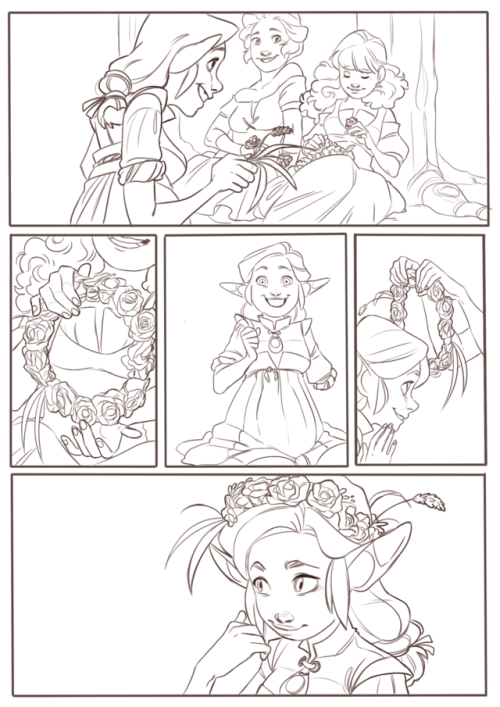 inimeitiel: Here’s the short comic I was working on last year and never finished. This was act