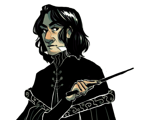 kassillus-archive: more snape!! why am i so bias??? i may or may not attempt to draw the other chara