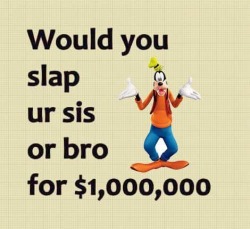 kitfisto:  plasmalogical:  i would hit my brother in the face with a spinning heel kick for sixty bucks  person who made this doesn’t have siblings 