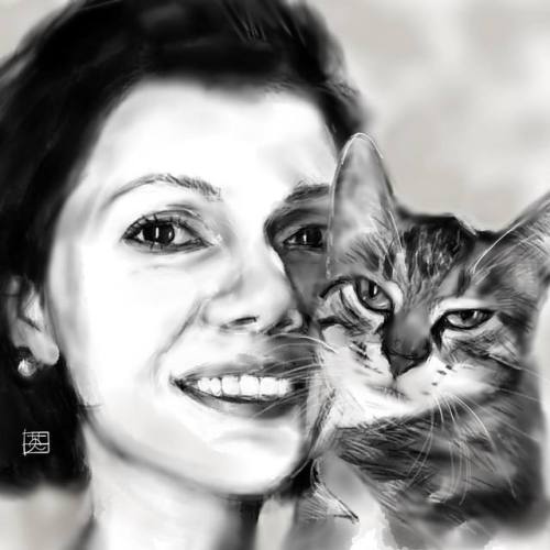 #sobeautiful #woman #cat #myfriend #thankyou #portrait #madewithpaper #art # www.instagram.c