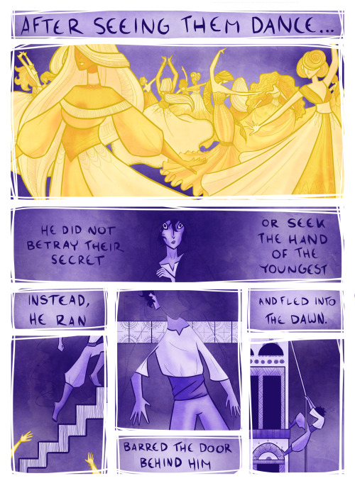 charminglyantiquated: a short comic about the twelve dancing princesses!in the original fairy tale, 