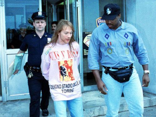 sunrise9memories:  Axl Rose getting arrested, adult photos