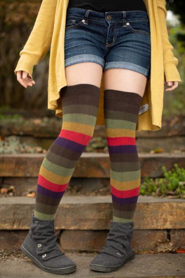 *RESTOCKED* - Extraordinary Autumn Stripes Thigh HighWe may be in the midst of a heatwave here in Po