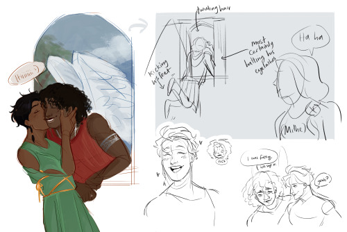 Some Old @chrysanthemumgames Hermes-seph Sketches!!! Some Of It Is Established-relationship Daydreaming