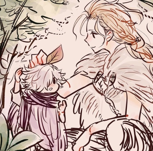 toto-ykru:H'aanit met a fairy Therion in the forest. ハンイットは、森で妖精テリオンと出逢いました。 妖精さんには仲間が必要です。