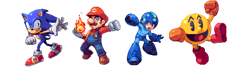 pixelartus:  Smash Bros. Pixel Art Pixel Artist: AbyssWolf Source: ahruon.tumblr.com