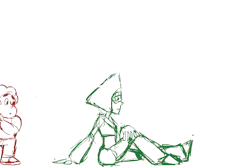 thetgartist:  Peridot and Steven sketchimation, now in gif format! ^^  teehee &lt;3