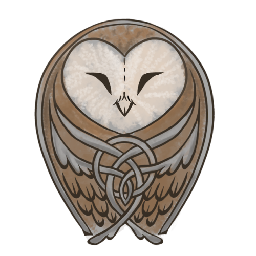 aspenwitch: A barn owl knot.Wise, guiding, but also with secrets.