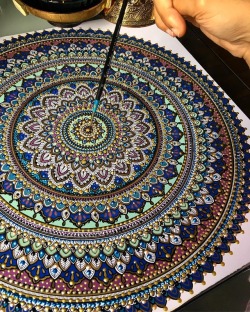 thedesigndome:  New Ornate Mandala Designs by Asmahan A. Mosleh UK based artist Asmahan A. Mosleh’s deep found love for elaborate mandala designs is evident in all of her compositions, seeking inspiration from temples, mosques and exotic architecture