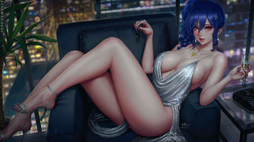 sciamano240:St. Louis from Azur Lane in her “luxurious” dress, second reward of the September Patreo