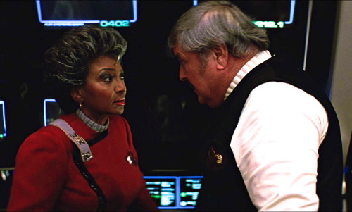 science-officer-spock:In 2287, Uhura began to show some romantic interest in Montgomery Scott. Under