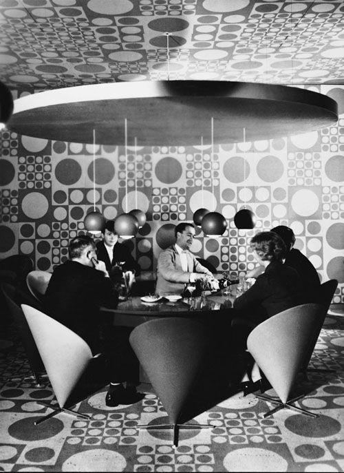 atomic-flash: Astoria Hotel in Trondheim, Norway, 1960 - Interior Design: Verner Panton