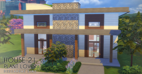 HOUSE 21 - Plant Lover -Base Game-Lot: 20x30  -Price: § 61.709  -2 bedrooms - 1 bathroom  -Furnished