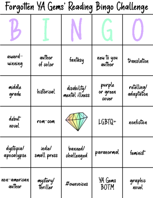 brightbeautifulthings: Welcome to Forgotten YA Gems’ fourth annual Reading Bingo Challenge!There are