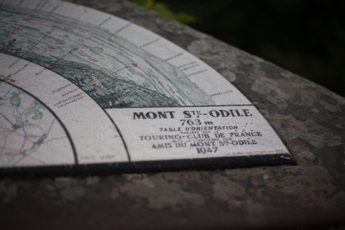 Mont Sainte-Odile is a 763-metre-high peak in the Vosges Mountains in Alsace, France