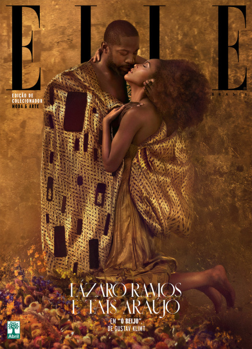 LAZARO RAMOS and TAIS ARAUJO photographed for ELLE Brazil December 2017