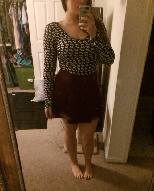kittychips:  got this shirt and skirt for 20 dollars 