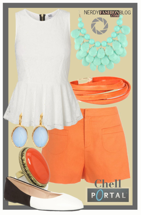 Chell | Portal - VALVe by chelsealauren10   Vero Moda white sleeveless blouse / Mid rise s
