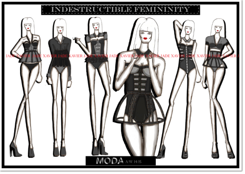 My illustrations for my &lsquo;Indestructible Femininity&rsquo; collection. 