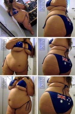 bigbellygirls:  gaining-ni-ki:  Aussie, Aussie,