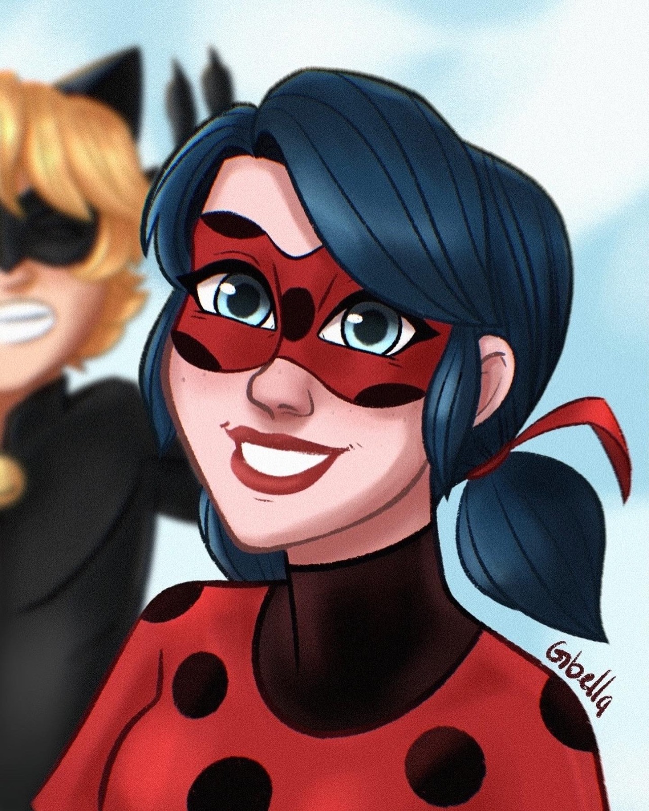 Ladybug and Chat Noir piece I completed back in January for the Six Fan Arts Challenge on Instagram! I totally forgot there’