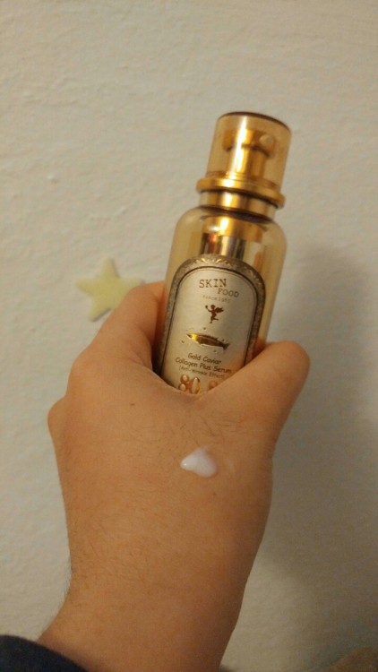 Skinfood gold caviar collagen plus serum5/5 Good: moisturizing, plumping, vacuum pump, a little go