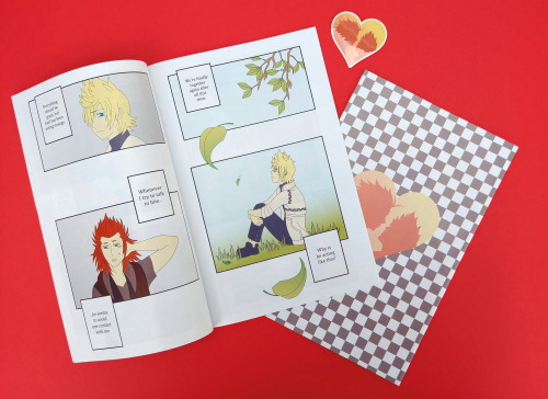 A full color 24 page Kingdom Hearts Axel/Roxas Fancomic by PrettyDeerIncludes Free Vinyl Sticker!&nb