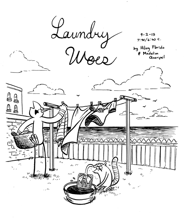 madelinequeripel:   Laundry Woes promo! Me and Hilary Florido’s first board together