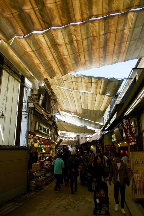 Shops on Miyajima Island near Hiroshima, Japan