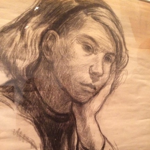 Portrait of Tove Jansson  -    Sam Vanni * ,  1930sFinnish, 1908-1992 Drawing*  From 1935, he had a 