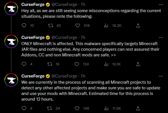 TheMisterEpic on X: Curseforge, the popular website to download minecraft  mods, has supposedly been compromised. Curseforge mod creators are  reporting that their accounts have been hacked/compromised, and are  uploading malicious files, warning
