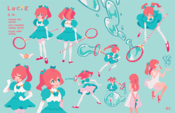 genicecream:  finally put together a character sheet and stuff for my bubble kid hehe 