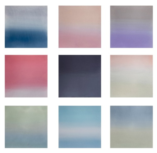 miyaando:  Sui Getsu Ka [Water Moon Flower] Grid Hand-Dyed, Anodized Aluminum Paintings for upcoming