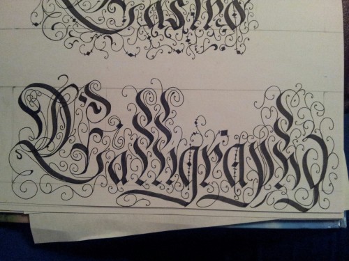 More over-ornamentation! Because it isn&rsquo;t calligraphy until you have trouble reading what 