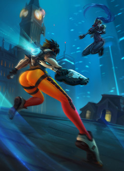 cyberclays:   Tracer VS Widowmaker  - Overwatch