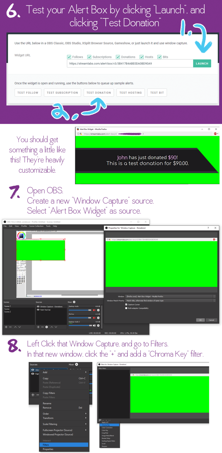 Made a quick tutorial on how to get donation notifications on Picarto, using OBS
