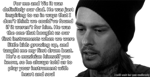 i-will-wait-for-you-endlessly:  Mike talking about his and Vic’s inspiration for