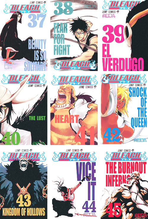 geneslamm:  dianabrowness:   sawamuhra-deactivated20170628: bleach volume covers 1-63   42 all the w