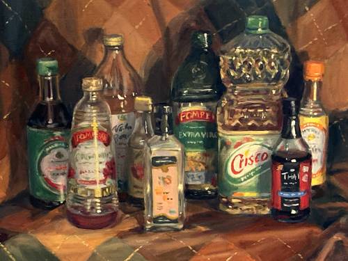 urgetocreate:Dana McGahey, Bottles, 2021, Oil