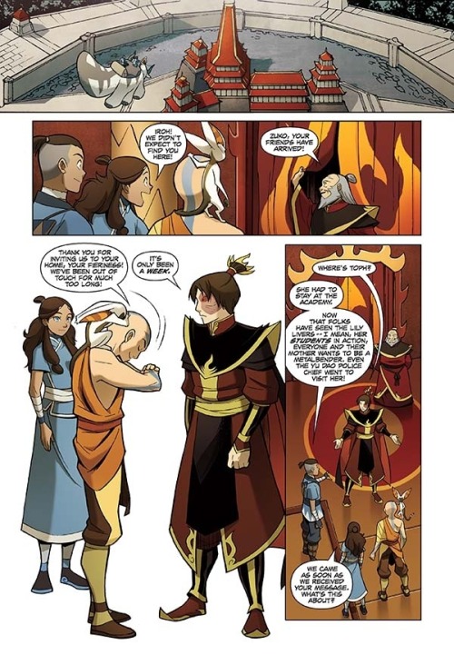 The first released pages of the comic Avatar: The Last Airbender - The Search Part One