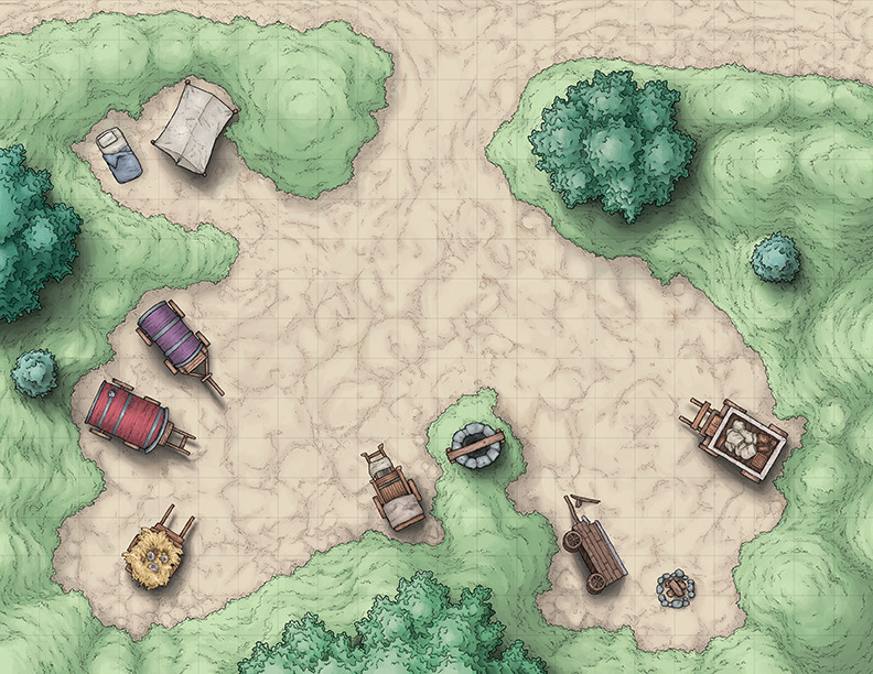 venatusmaps:Caravan Keep, a meeting place and campsite just east of the Pale Crossing,
