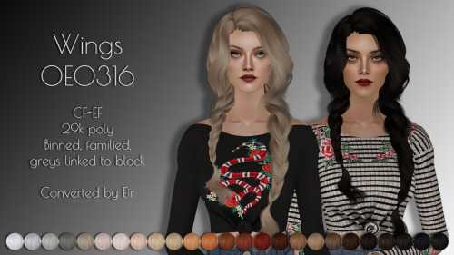 fakebloood:And again a retextures Wings’s female hairClick name for view anglesOS0306 (SFS&nbs