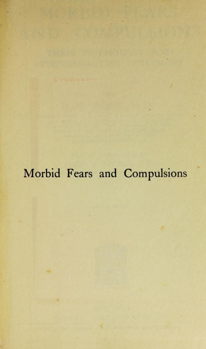roendoosossos:  Title page. Morbid fears and compulsions. 1921.