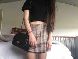 Guavai:  Outfit Of The Day: Wearing My Skirt Made By Me, Chanel Bag And A Plain Black