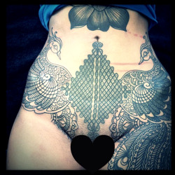 thievinggenius:  Tattoos done by Anna Day. 