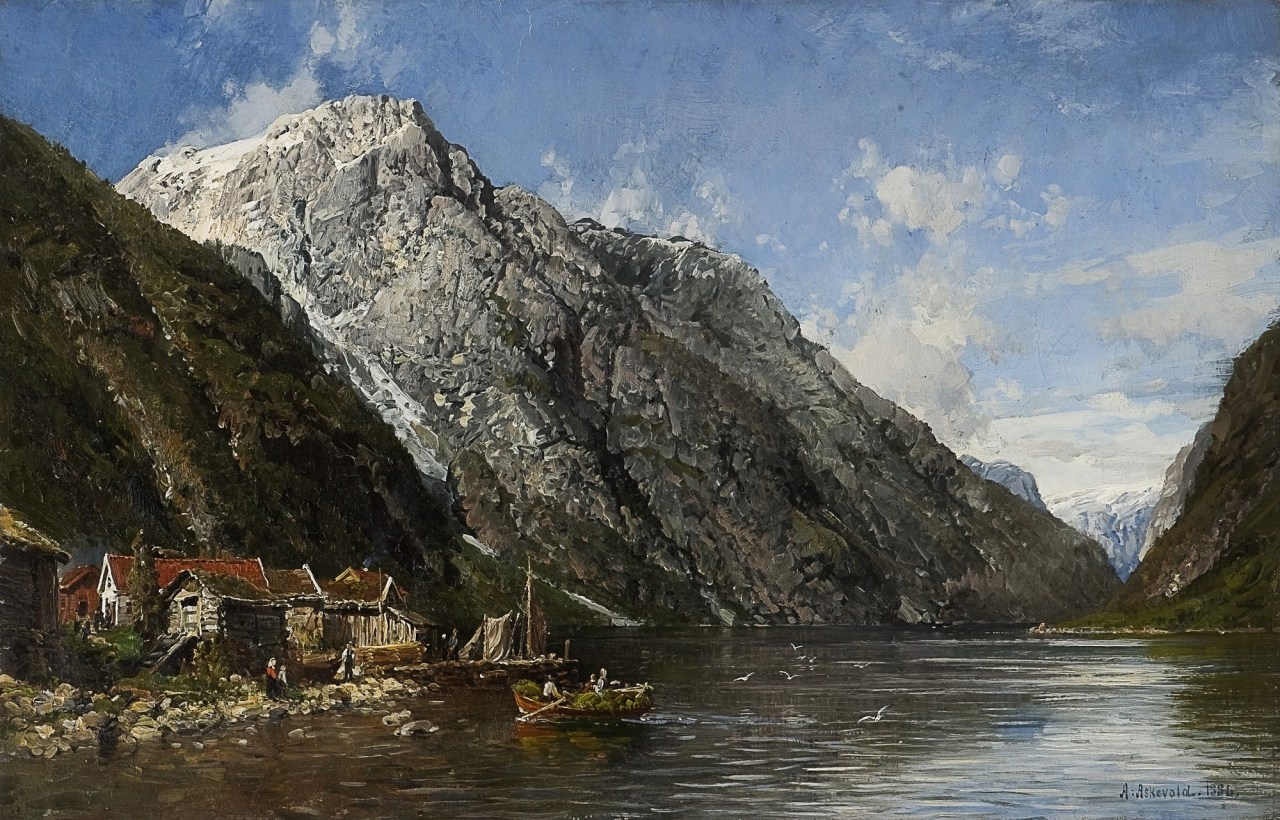 hyperb0rean:  Fjord landscapes. Anders Askevold (Norwegian, 1834 – 1900)