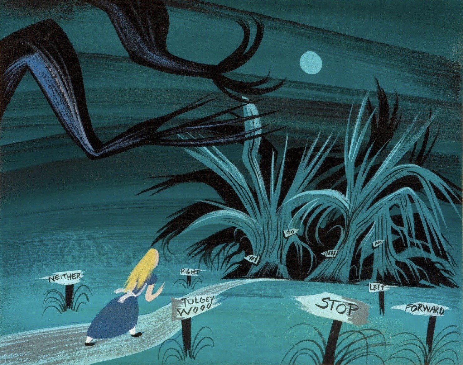 weirdlandtv:Mary Blair concept art for Disney’s ALICE IN WONDERLAND (1951).