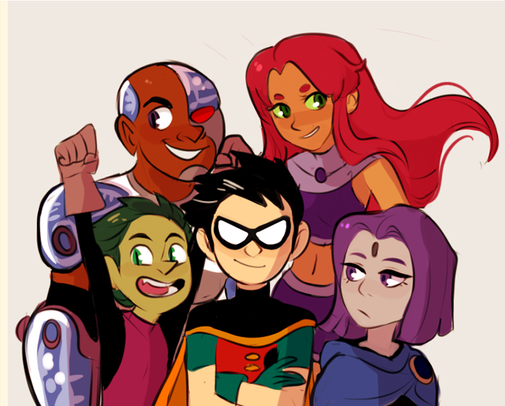 mooseman-draws:  i loved teen titans when i was a kid! starfire and cyborg were my